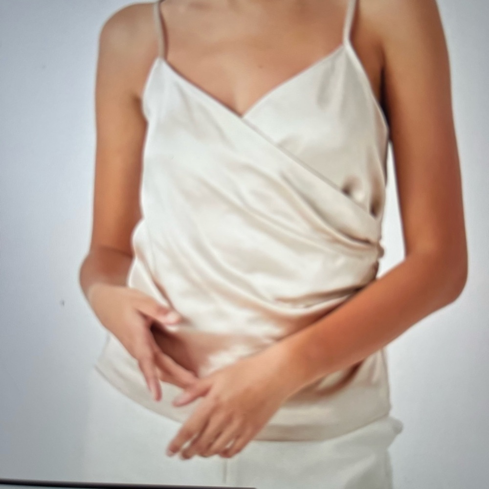 Endless Rose Cream Wrap Over Satin Camisole